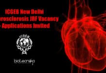 ICGEB New Delhi Atherosclerosis JRF Vacancy – Applications Invited ICGEB Vacancy