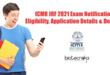 ICMR JRF Exam 2021