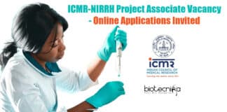 ICMR-NIRRH Project Associate Vacancy