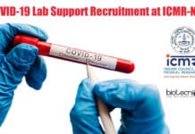 COVID-19 Lab Support Recruitment at ICMR-NITM ICMR-NITM COVID-19 Lab Jobs