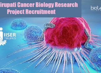 IISER Tirupati Cancer Biology Research Project Recruitment IISER Tirupati Biology Job