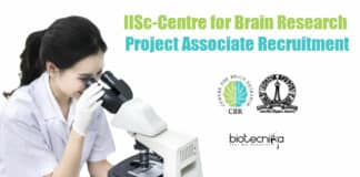 IISc-CBR Project Associate Jobs