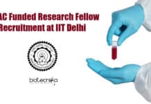 BIRAC Funded Research Fellow Recruitment at IIT Delhi IIT Delhi Job JRF