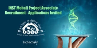 INST Mohali Project Associate