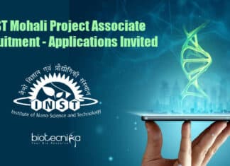 INST Mohali Project Associate