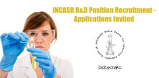 JNCASR R&D Position Recruitment