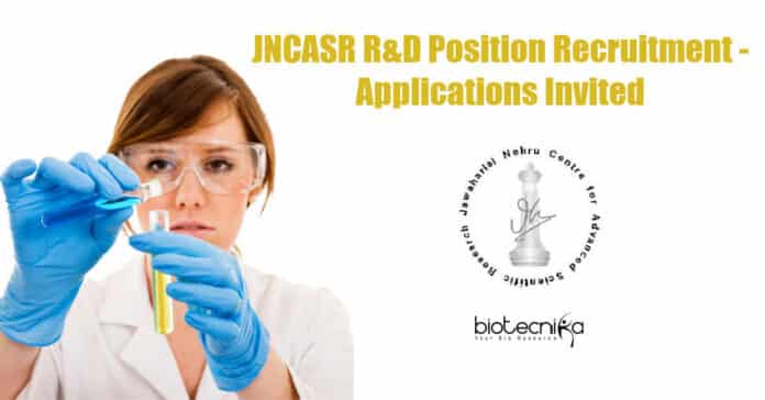 JNCASR R&D Position Recruitment