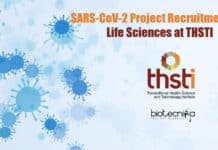 SARS-CoV-2 Project Recruitment For Life Sciences at THSTI Life Science Project Job