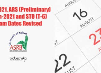 NET-2021, ARS (Preliminary) Exam-2021 and STO (T-6) Exam Dates Revised ARS NET Exam Date