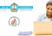 School of Biological Sciences Admissions 2021 at Sri Balaji Vidyapeeth (Deemed to-be University) Biological Sciences Admissions 2021