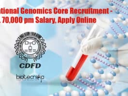 CDFD Genomics Vacancy