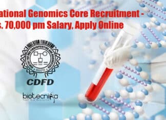 CDFD Genomics Vacancy