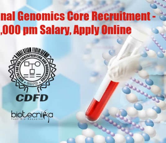 CDFD Genomics Vacancy