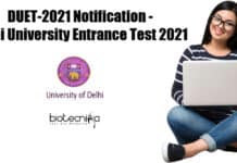 DUET-2021 Notification