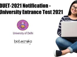 DUET-2021 Notification