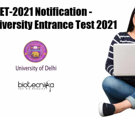 DUET-2021 Notification – Delhi University Entrance Test 2021 DUET-2021 Notification