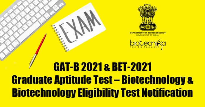 DBT JRF 2021 BET GAT-B 2021