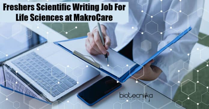 Freshers Scientific Writing Job