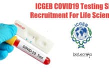 ICGEB COVID19 Testing SRF Recruitment For Life Sciences ICGEB COVID-19 Lab Jobs