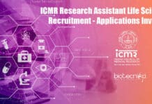 ICMR Research Assistant Life Sciences Recruitment – Applications Invited ICMR Delhi Research Assistant