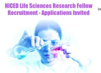 NICED Life Sciences Research Fellow Recruitment – Applications Invited ICMR-NICED Research Fellow Job