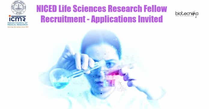 ICMR-NICED Research Fellow Job