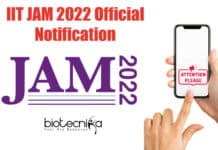 IIT JAM 2022 Notification