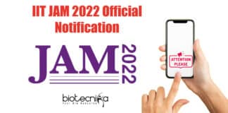 IIT JAM 2022 Notification