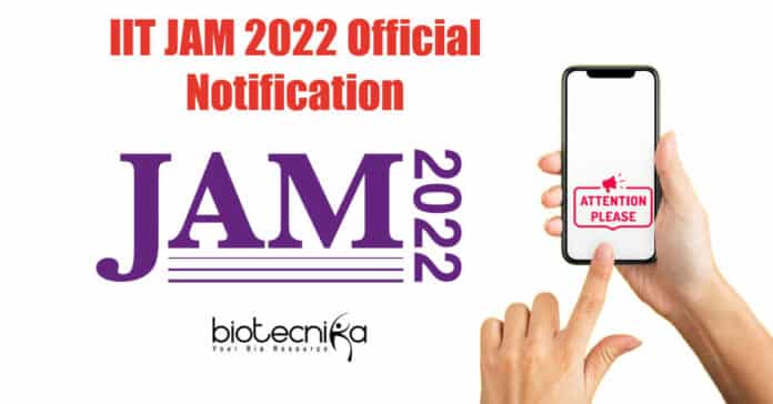 IIT JAM 2022 Notification