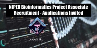 NIPER Bioinformatics Project Associate