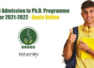 NIPGR PhD Admissions 2021