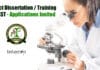 Project Dissertation / Training at IASST – Applications Invited Project Dissertation & Training