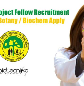 ICFRE-TFRI Project Fellow Recruitment – Biotech / Botany / Biochem Apply TFRI Project Fellow Jobs