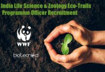 WWF India Life Science & Zoology Eco-Trails Programme Officer Recruitment WWF India Jobs