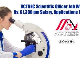ACTREC Scientific Officer Job