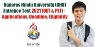 BHU Entrance Test 2021