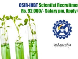 CSIR-IHBT Scientist