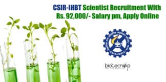 CSIR-IHBT Scientist