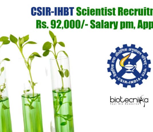 CSIR-IHBT Scientist