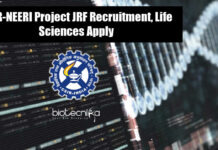 CSIR-NEERI Project JRF Recruitment, Life Sciences Apply CSIR-NEERI Project JRF
