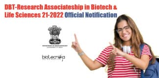 DBT Research Associateship 21-2022