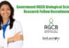 Government RGCB Biological Sciences Research Fellow Recruitment RGCB SRF Biological