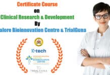 Certificate Course on Clinical Research & Development By Bangalore Bioinnovation Centre & TrialGuna Clinical R&D Certificate Coursee