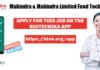 Mahindra & Mahindra Limited Food Tech Recruitment, Apply Online Food Tech Executive