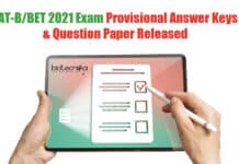 GAT-B/BET 2021 Exam Provisional Answer Keys & Question Paper Released GAT-B/BET 2021 Exam Answer