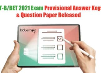 GAT-B/BET 2021 Exam Answer