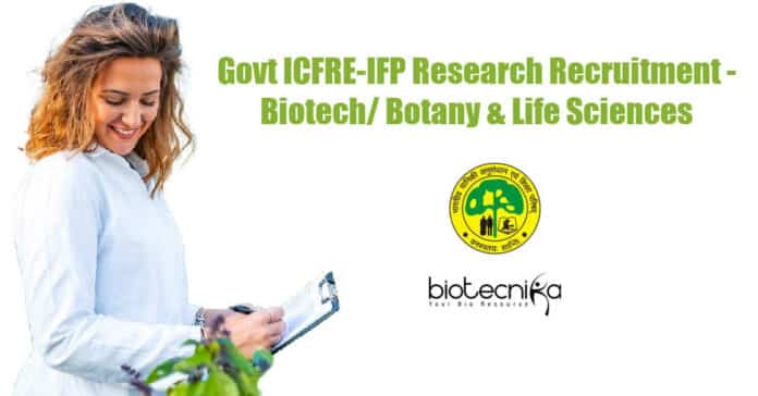ICFRE-IFP Life Science Jobs