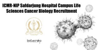 ICMR-NIP Life Sciences Job