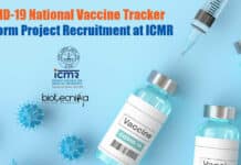 COVID-19 National Vaccine Tracker Platform Project Recruitment at ICMR ICMR Project Scientist Recruitment