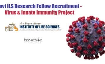 Govt ILS Research Fellow Recruitment – Virus & Innate Immunity Project ILS Bhubaneswar JRF Recruitment